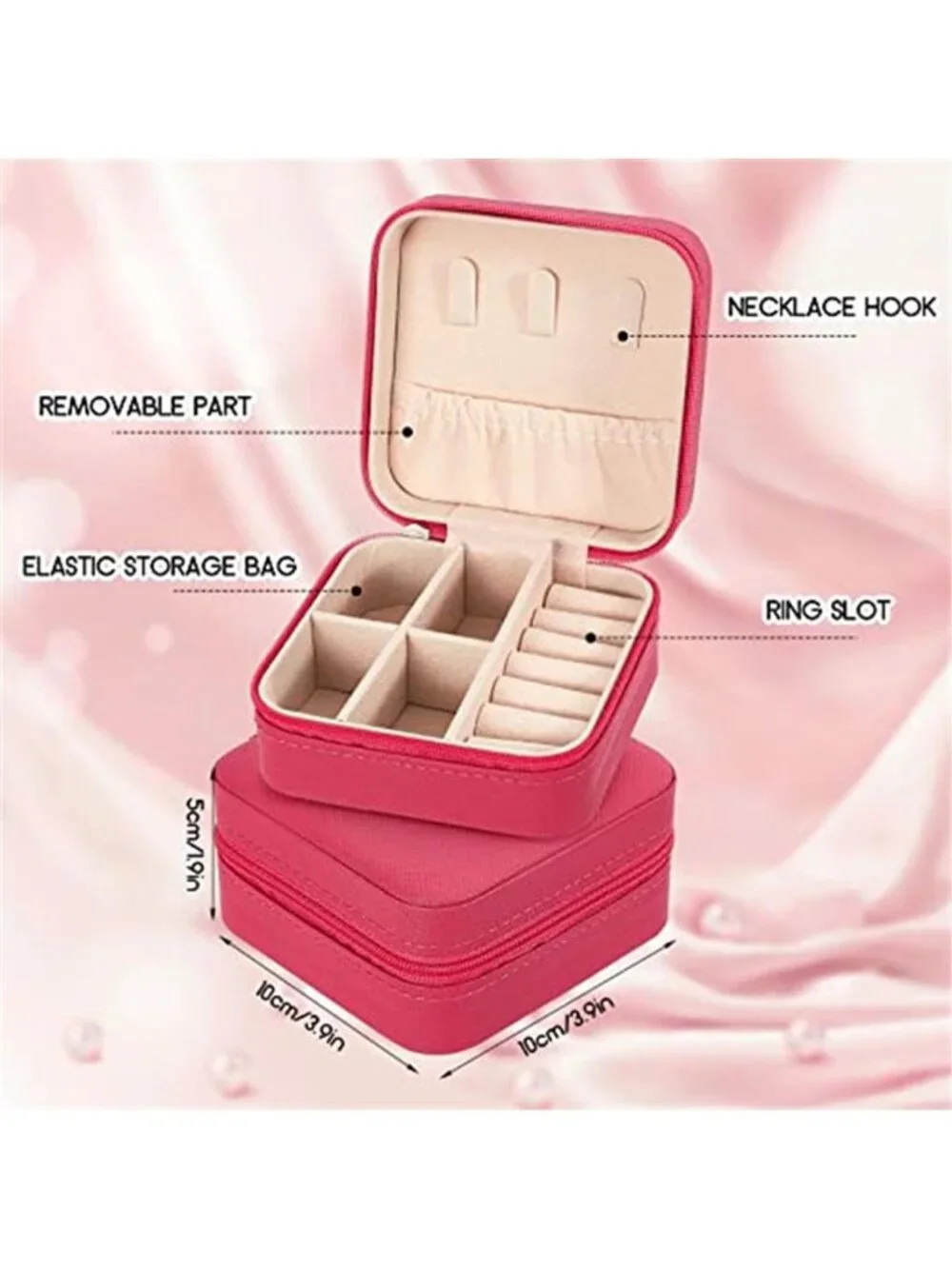 Travel Jewelry Organizer Case 12 Pack Small Ring Earring Necklace Storage Box